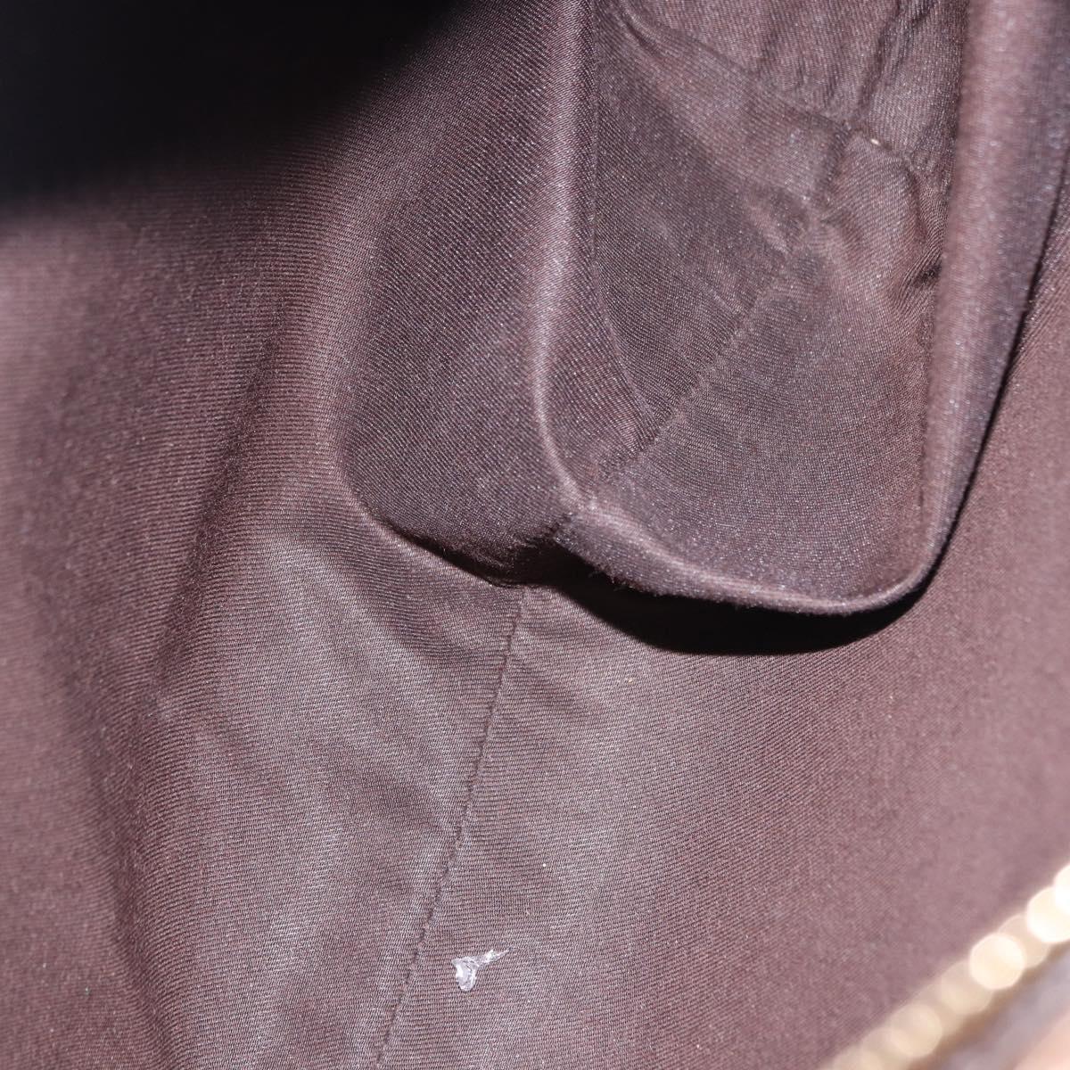 GUCCI GG Canvas Horsebit Shoulder Bag Beige Gold 145826 Auth 192271V