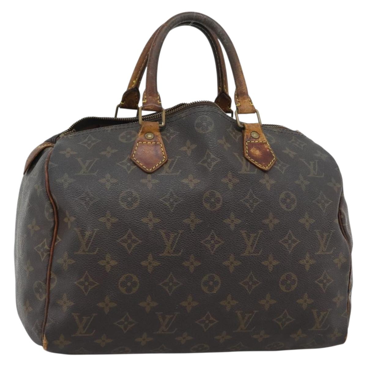 LOUIS VUITTON Monogram Speedy 30 Hand Bag M41526 LV Auth 192283
