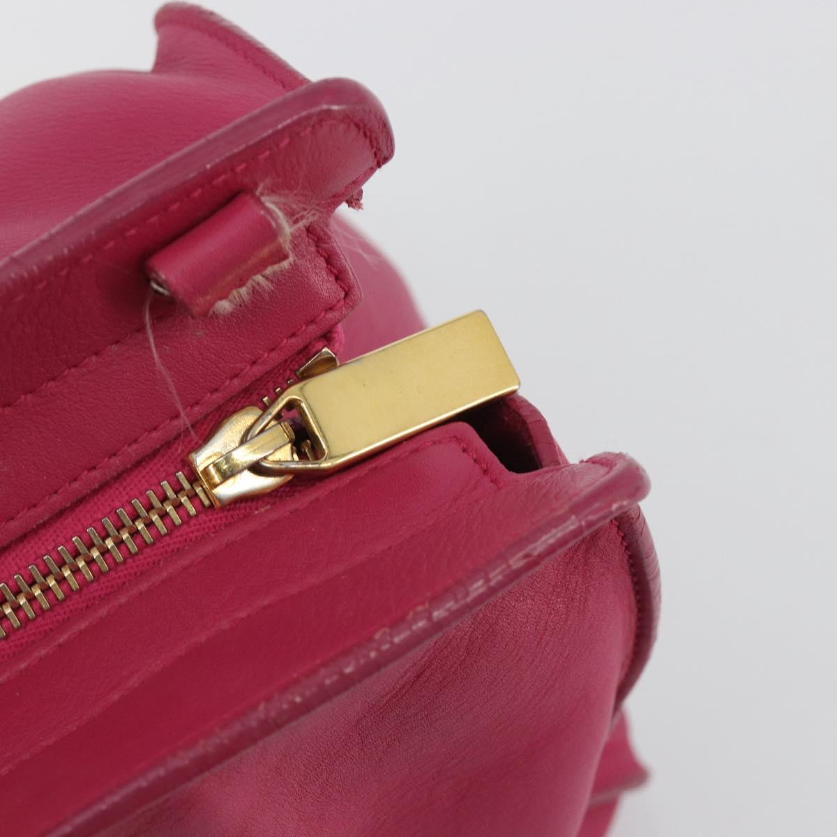 SAINT LAURENT Y Line Hand Bag Leather Pink Gold 311210 Auth 192291