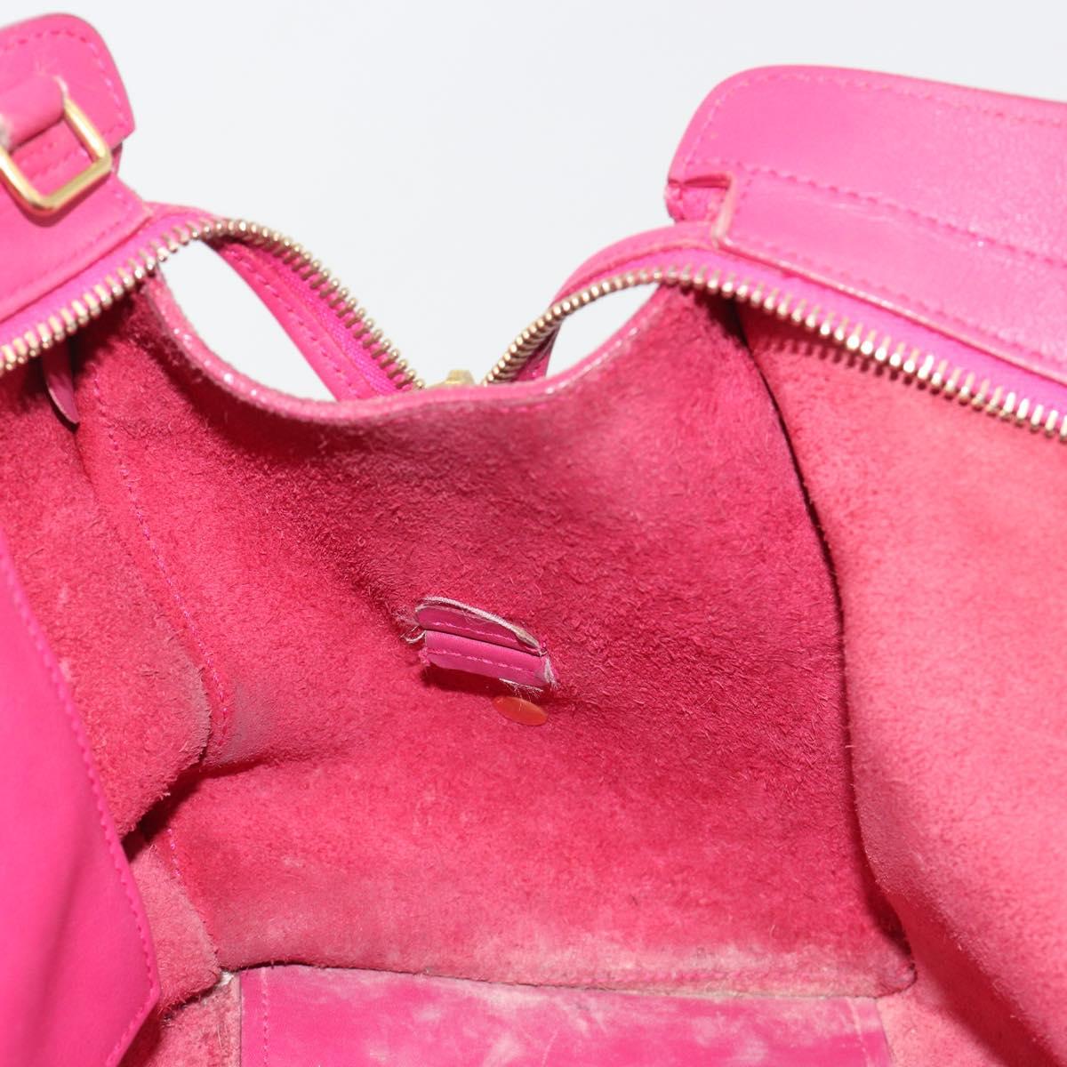 SAINT LAURENT Y Line Hand Bag Leather Pink Gold 311210 Auth 192291