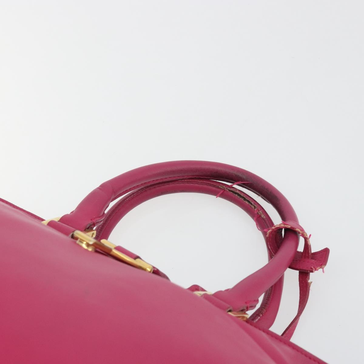 SAINT LAURENT Y Line Hand Bag Leather Pink Gold 311210 Auth 192291