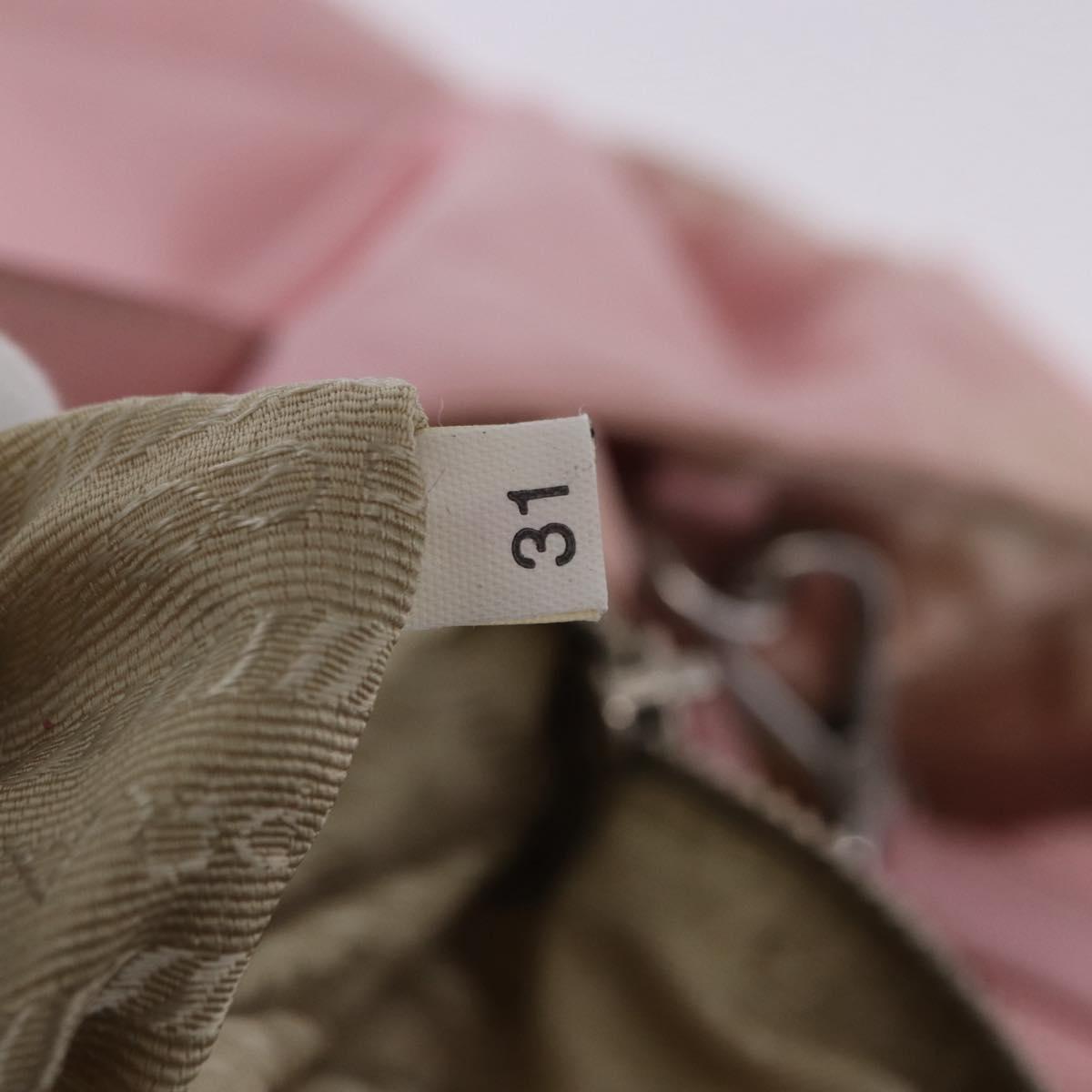 PRADA Tote Bag Nylon 2way Pink Silver Auth 192294