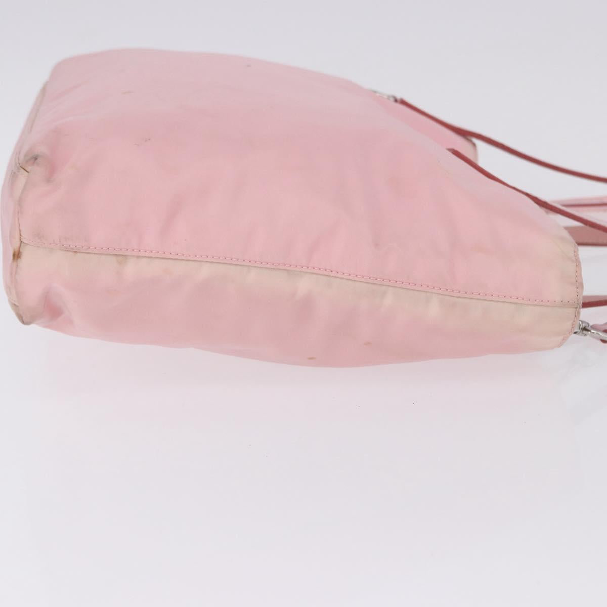 PRADA Tote Bag Nylon 2way Pink Silver Auth 192294