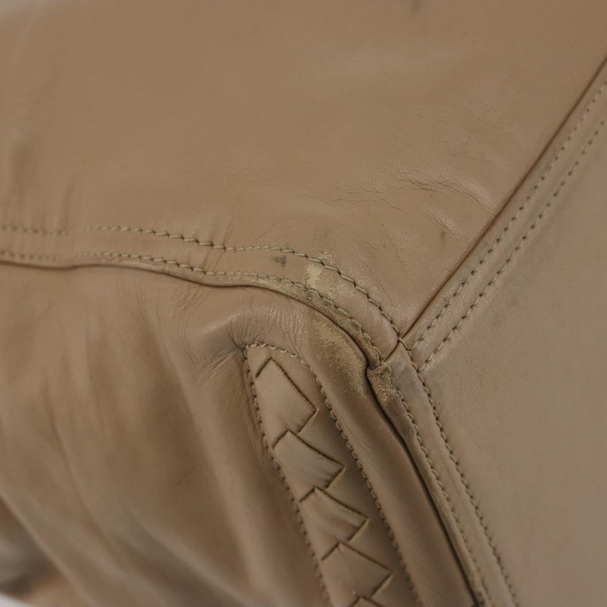 BOTTEGA VENETA INTRECCIATO Tote Bag Leather Beige Auth 192298