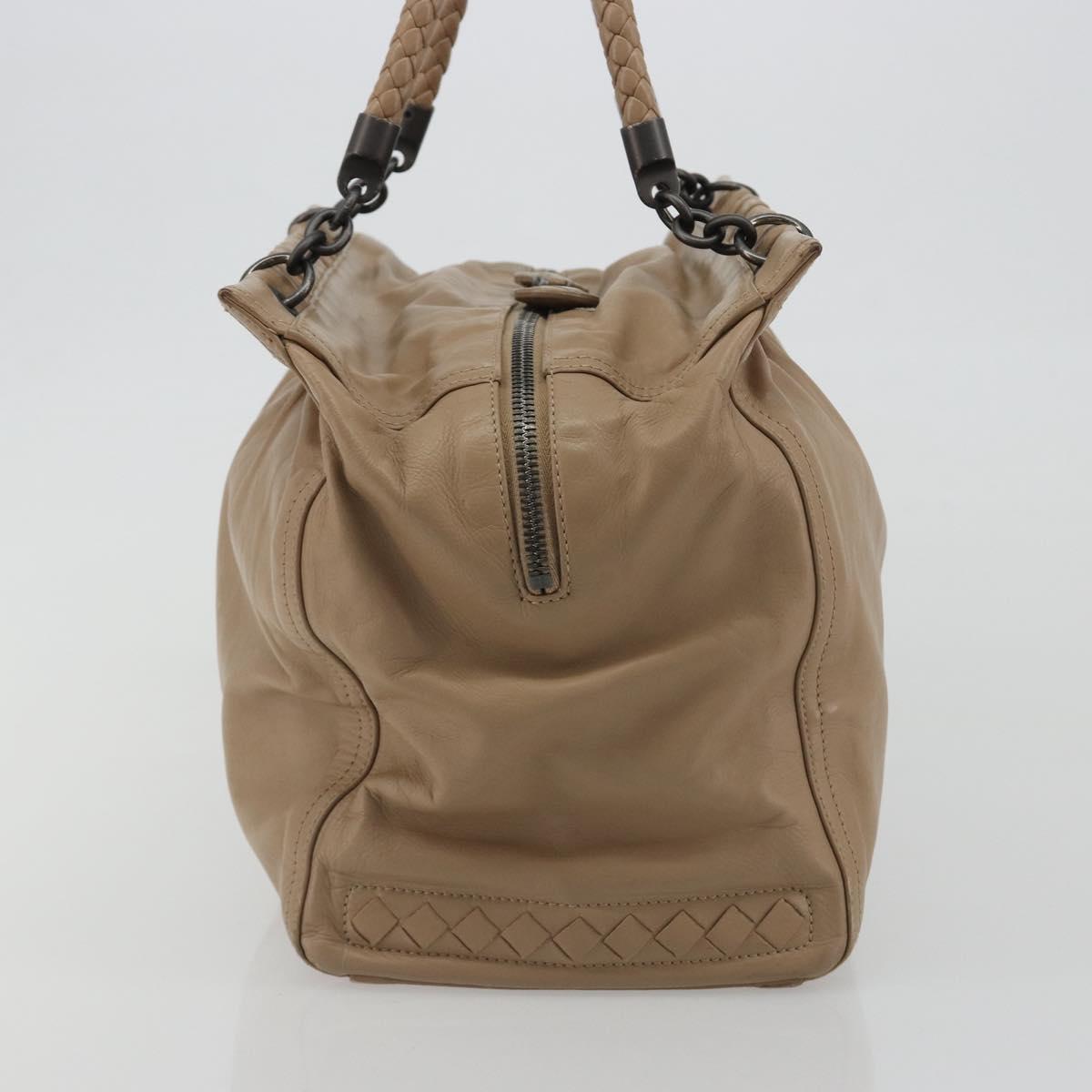 BOTTEGA VENETA INTRECCIATO Tote Bag Leather Beige Auth 192298