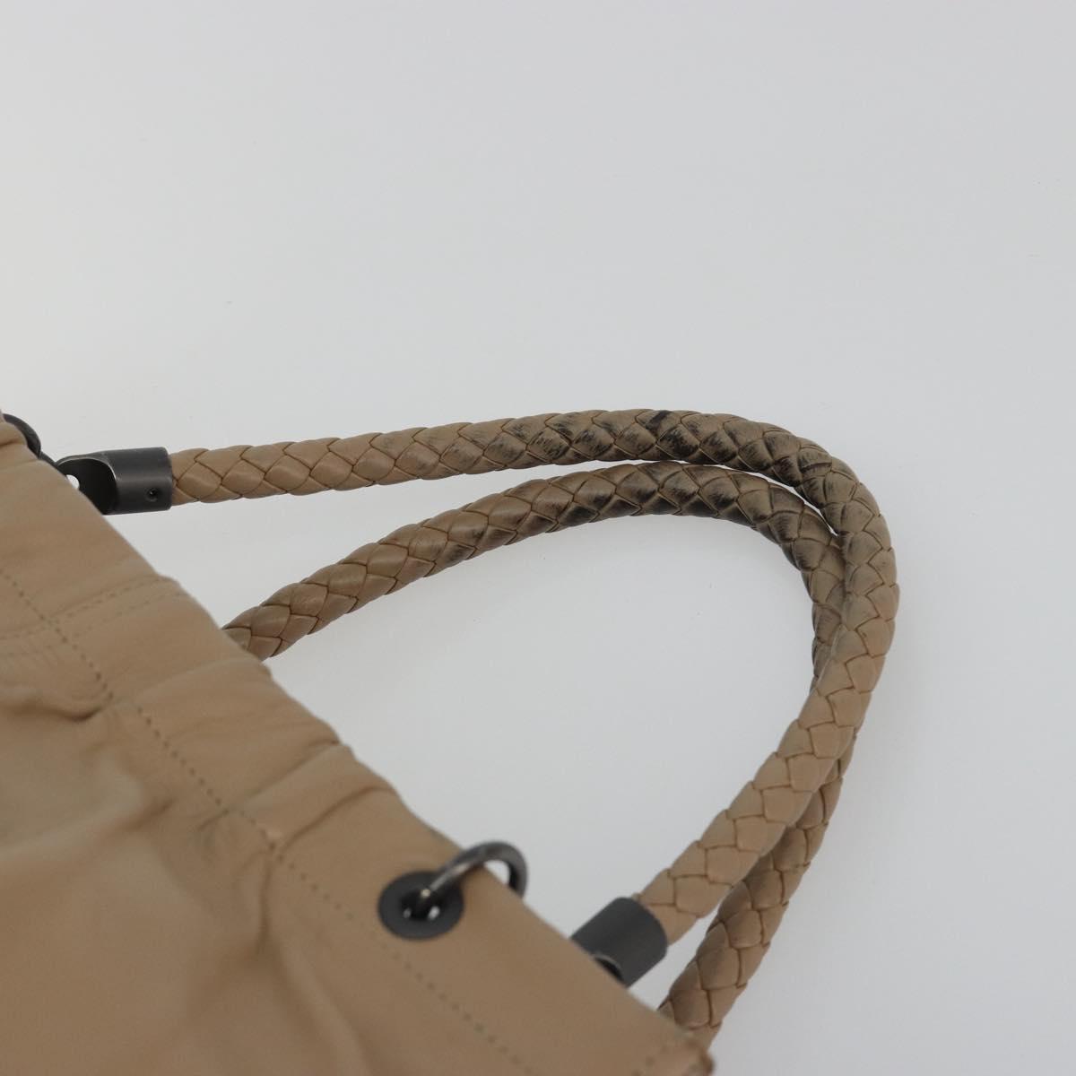 BOTTEGA VENETA INTRECCIATO Tote Bag Leather Beige Auth 192298