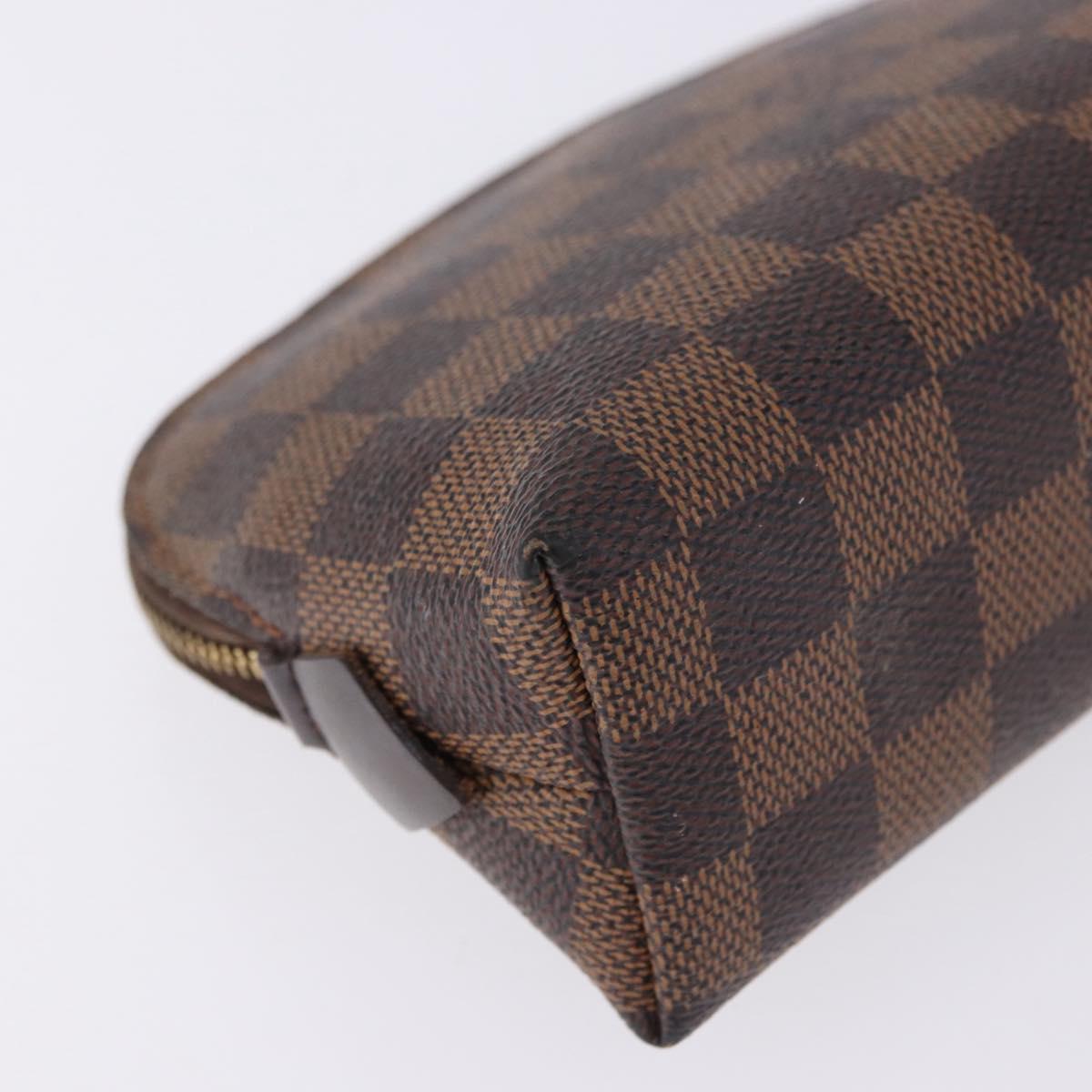 LOUIS VUITTON Damier Ebene Pochette Cosmetic PM Pouch N47516 LV Auth 192303