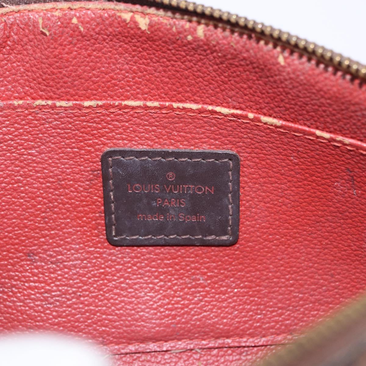LOUIS VUITTON Damier Ebene Pochette Cosmetic PM Pouch N47516 LV Auth 192303