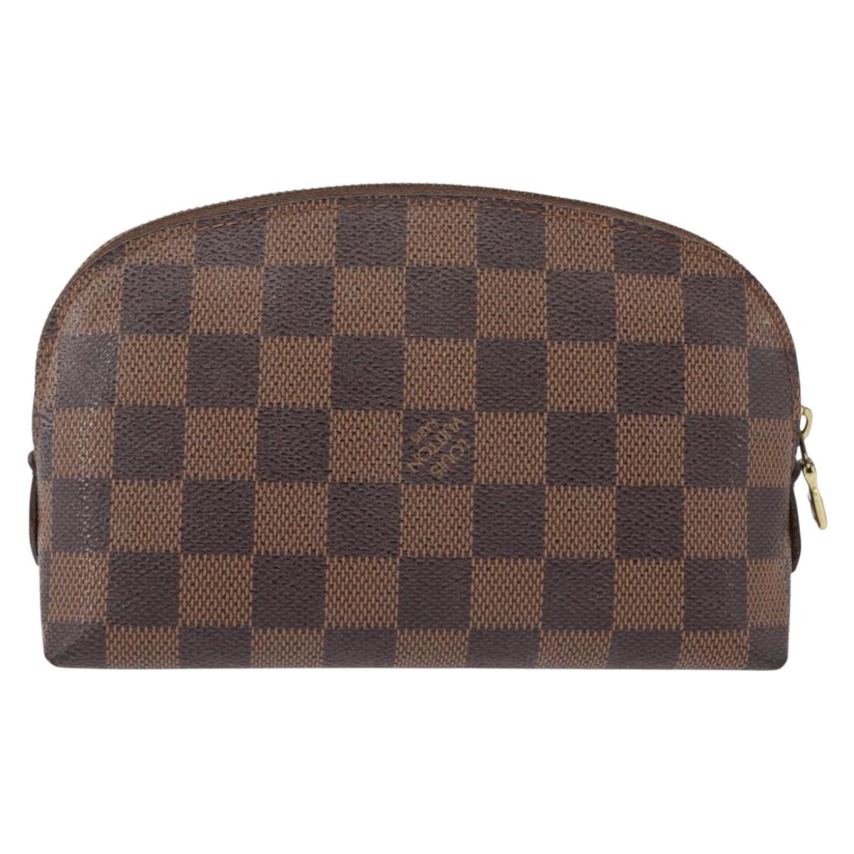 LOUIS VUITTON Damier Ebene Pochette Cosmetic PM Pouch N47516 LV Auth 192303