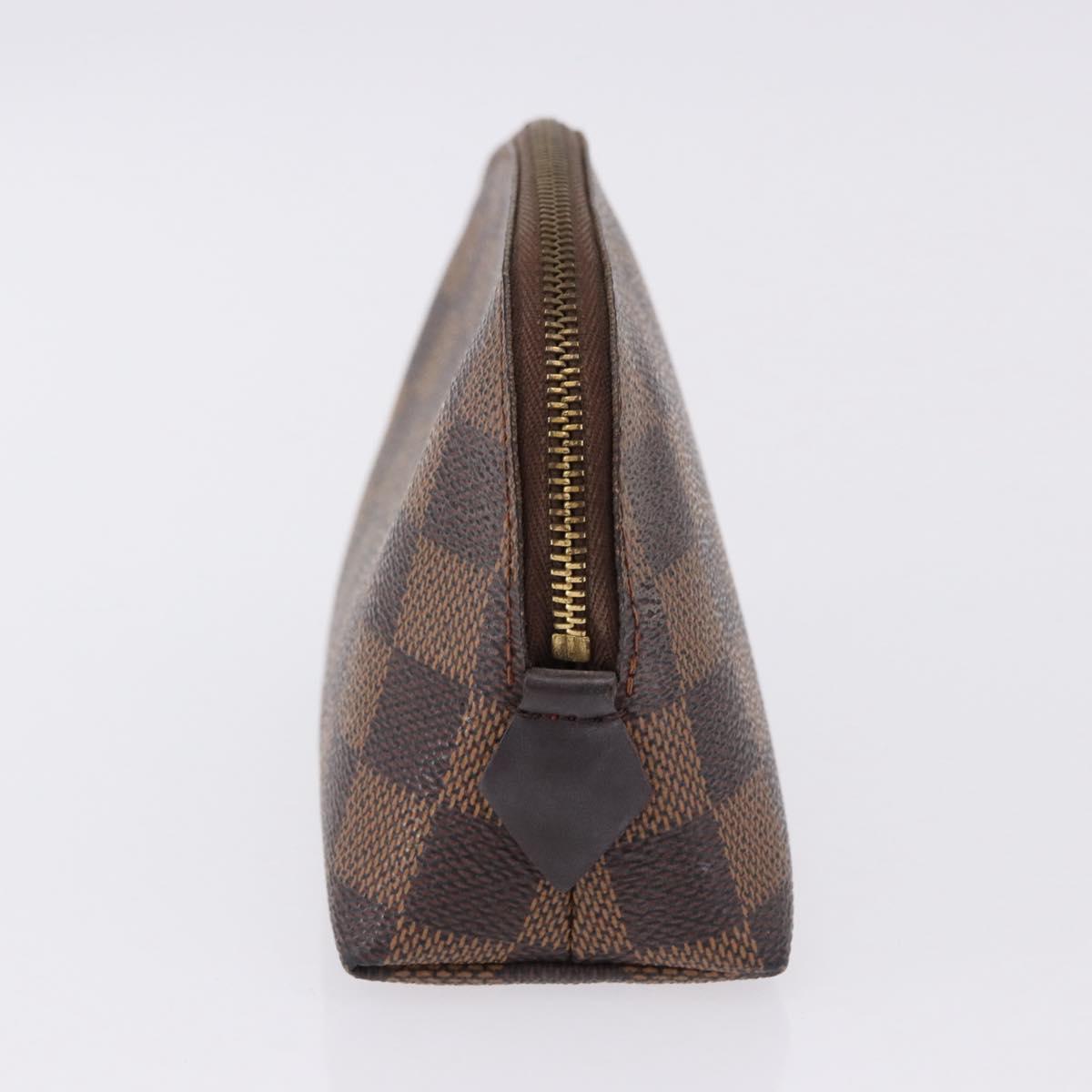 LOUIS VUITTON Damier Ebene Pochette Cosmetic PM Pouch N47516 LV Auth 192303