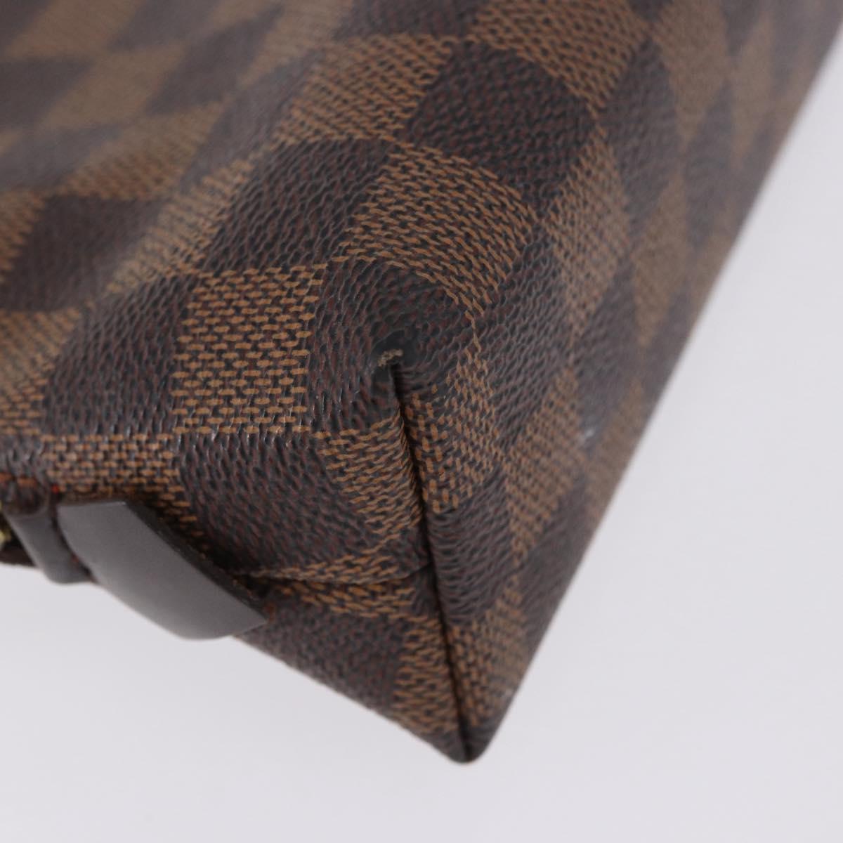 LOUIS VUITTON Damier Ebene Pochette Cosmetic PM Pouch N47516 LV Auth 192303