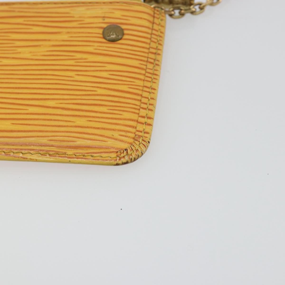 LOUIS VUITTON Epi Pochette Cles Coin Purse Yellow M63809 LV Auth 192306