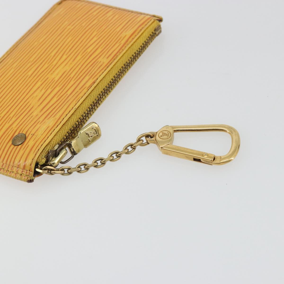 LOUIS VUITTON Epi Pochette Cles Coin Purse Yellow M63809 LV Auth 192306