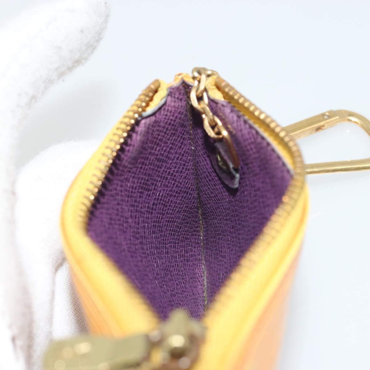 LOUIS VUITTON Epi Pochette Cles Coin Purse Yellow M63809 LV Auth 192306