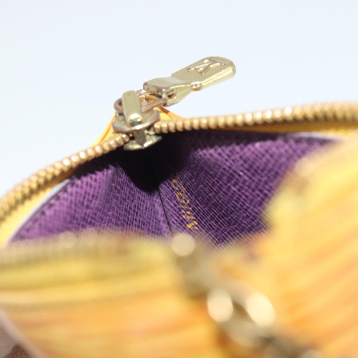 LOUIS VUITTON Epi Pochette Cles Coin Purse Yellow M63809 LV Auth 192306