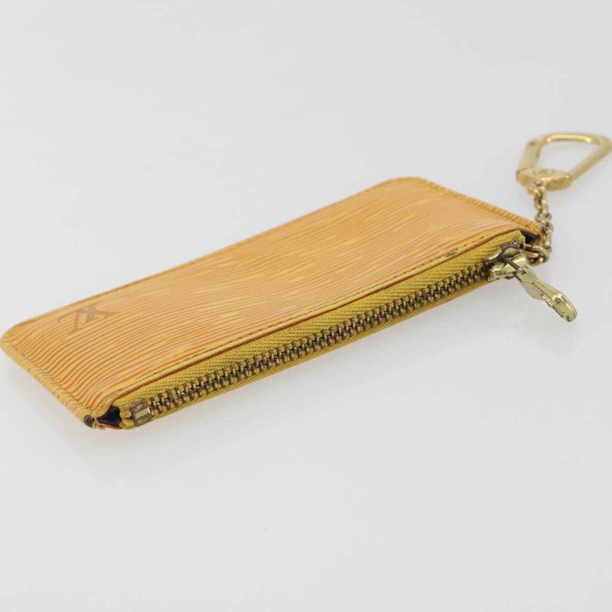 LOUIS VUITTON Epi Pochette Cles Coin Purse Yellow M63809 LV Auth 192306
