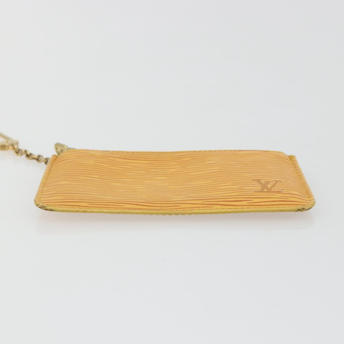 LOUIS VUITTON Epi Pochette Cles Coin Purse Yellow M63809 LV Auth 192306