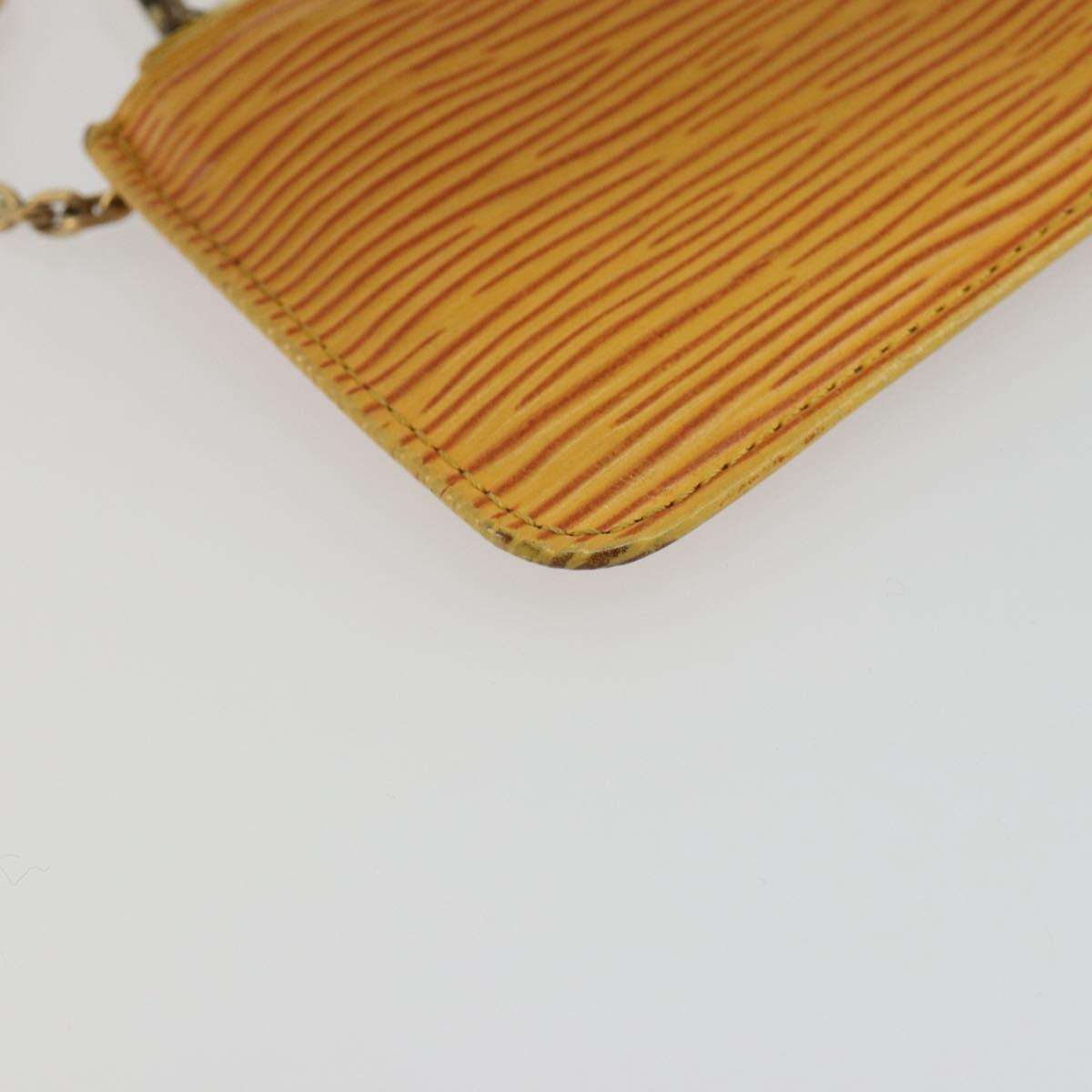 LOUIS VUITTON Epi Pochette Cles Coin Purse Yellow M63809 LV Auth 192306