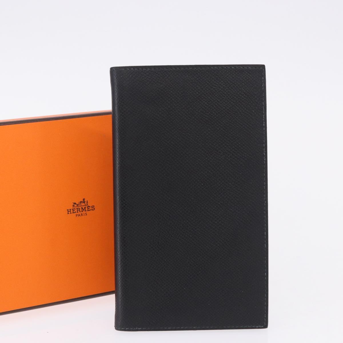 HERMES Agenda Vision Day Planner Cover Leather Black Auth 192309V