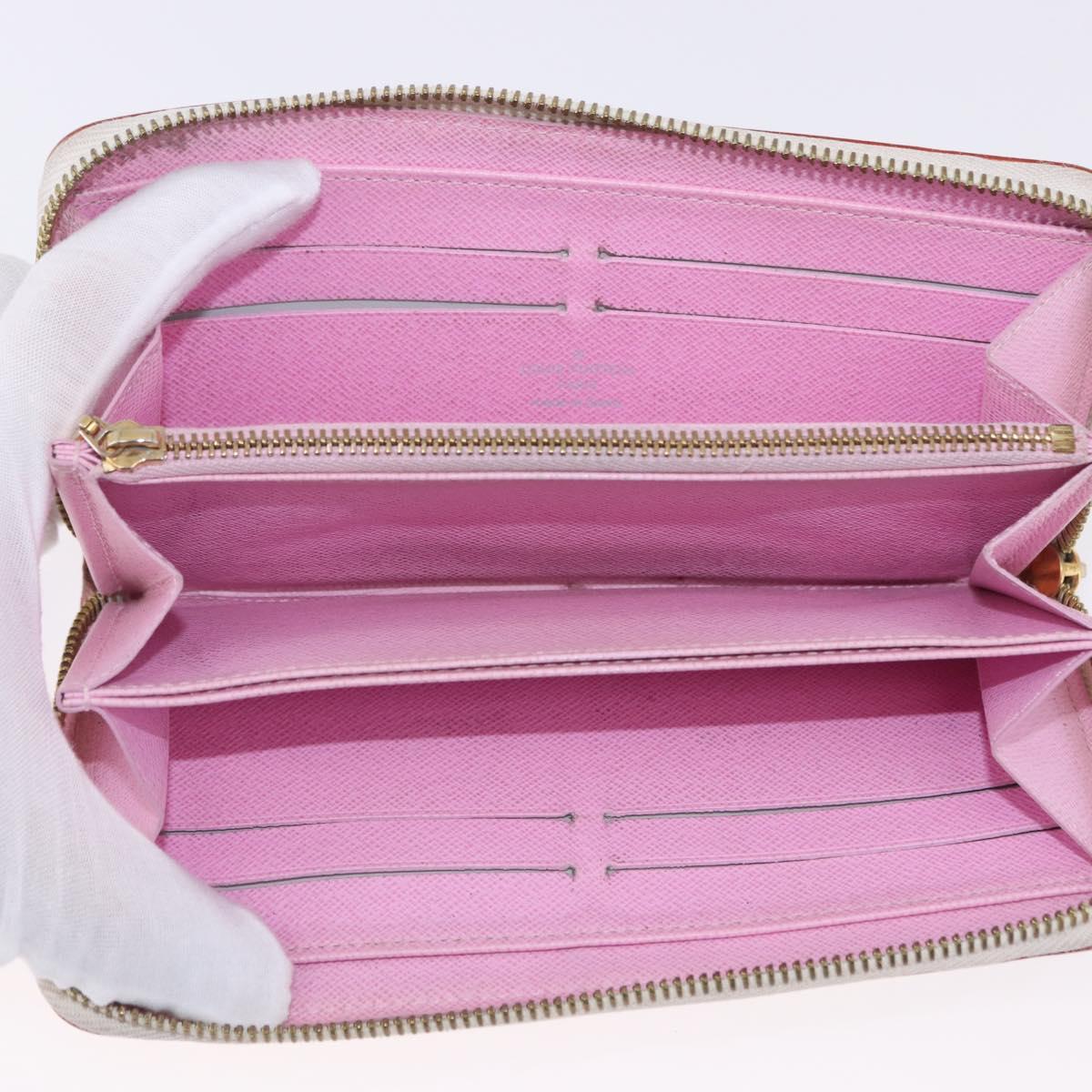 LOUIS VUITTON Monogram Multicolor Zippy Wallet White M60241 LV Auth 192417