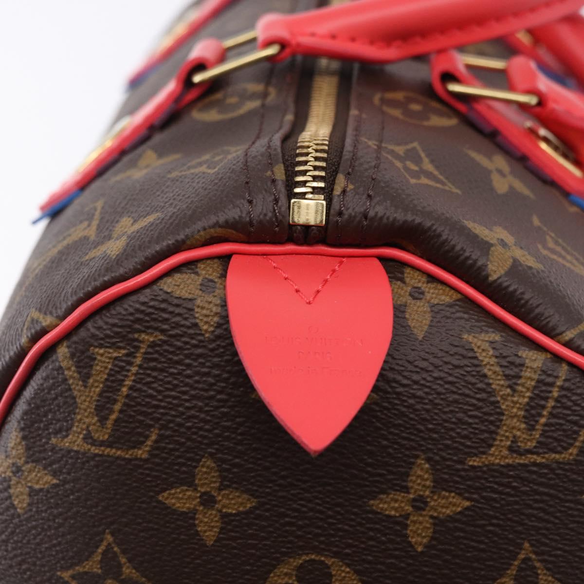 LOUIS VUITTON Monogram Totem Speedy 30 Hand Bag M41665 LV Auth 192431SV