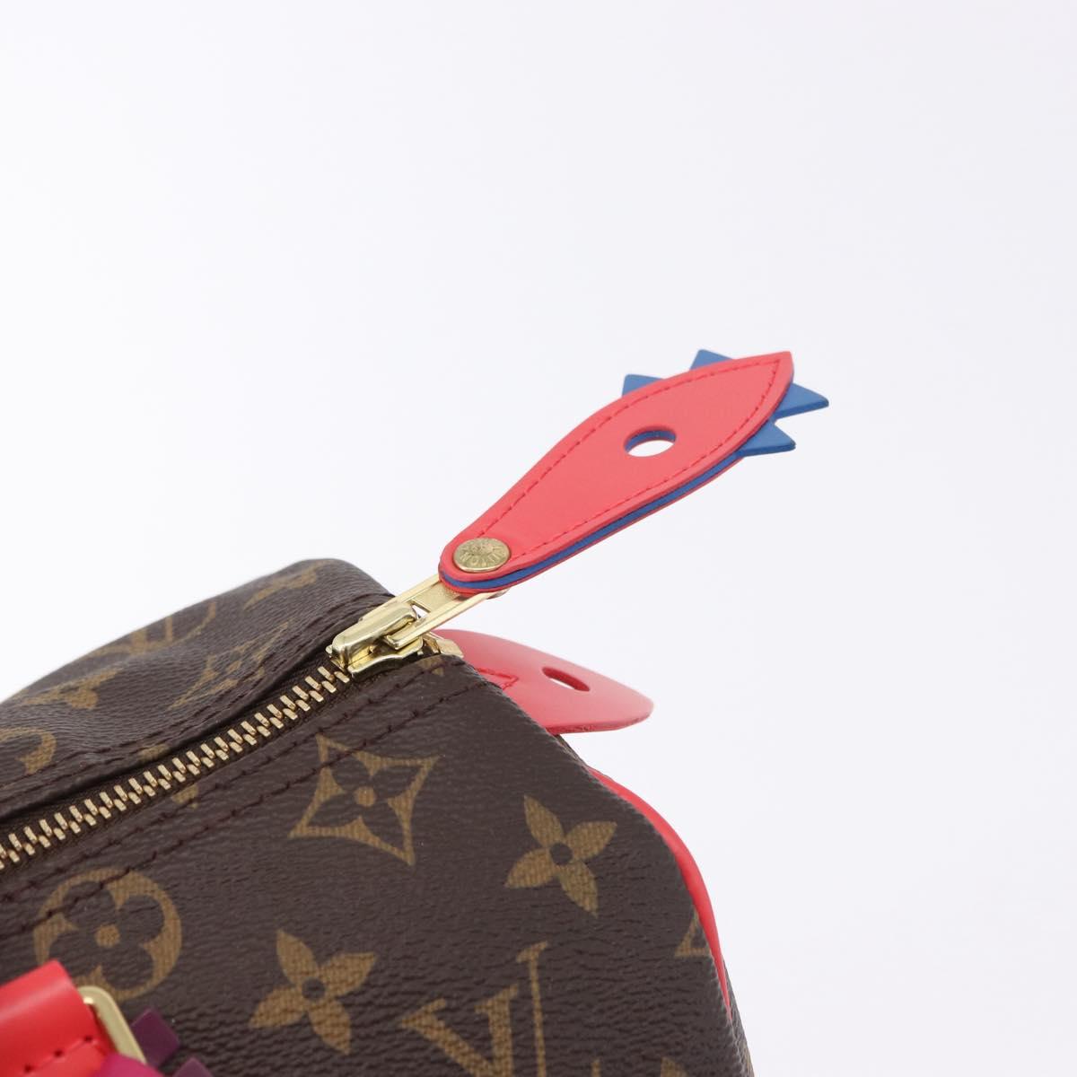 LOUIS VUITTON Monogram Totem Speedy 30 Hand Bag M41665 LV Auth 192431SV