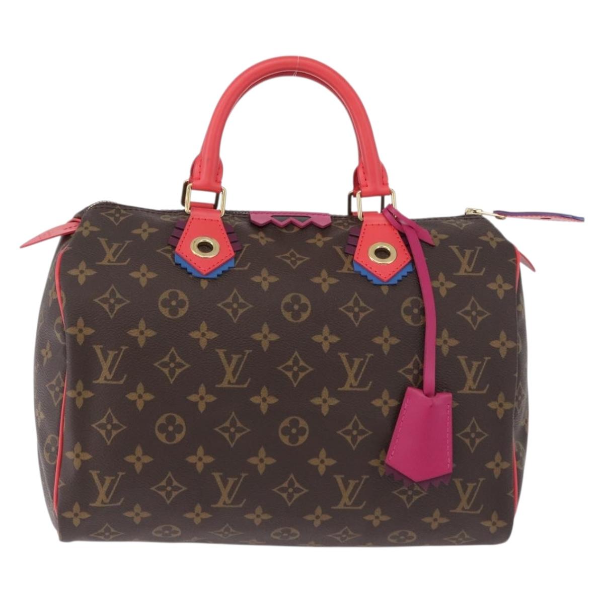 LOUIS VUITTON Monogram Totem Speedy 30 Hand Bag M41665 LV Auth 192431SV