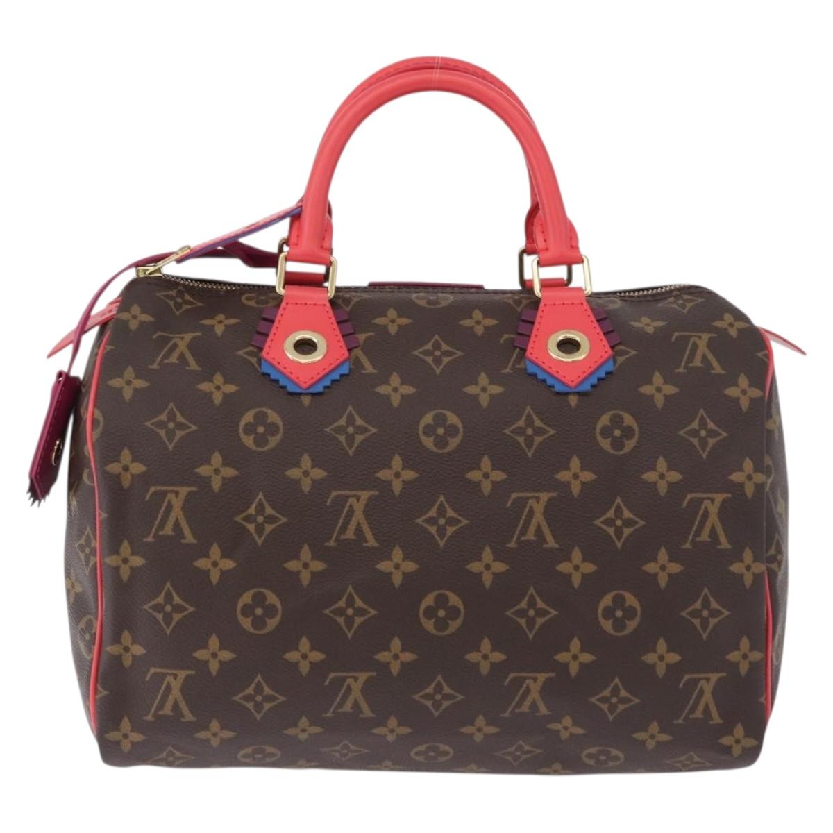 LOUIS VUITTON Monogram Totem Speedy 30 Hand Bag M41665 LV Auth 192431SV