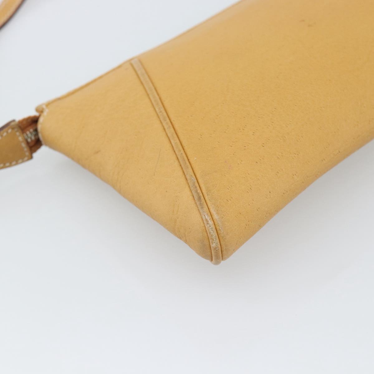 Salvatore Ferragamo Gancini Shoulder Bag Leather Brown Gold Auth 192432