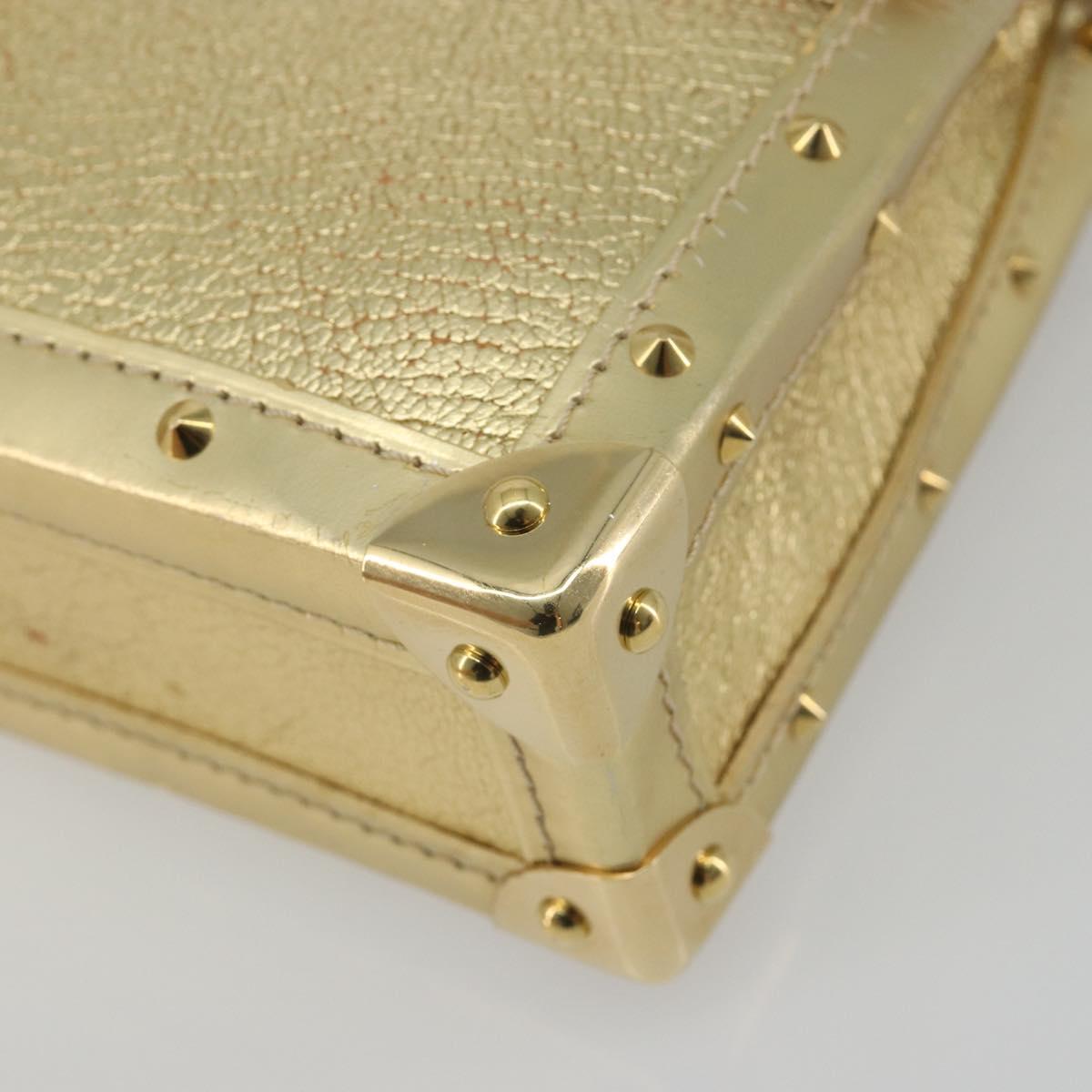 LOUIS VUITTON Suhari Emerble Shoulder Bag Leather Gold LV Auth 192434V
