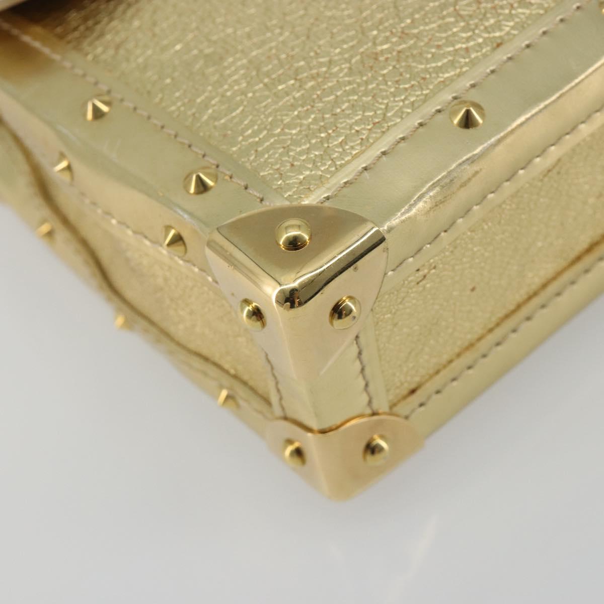LOUIS VUITTON Suhari Emerble Shoulder Bag Leather Gold LV Auth 192434V