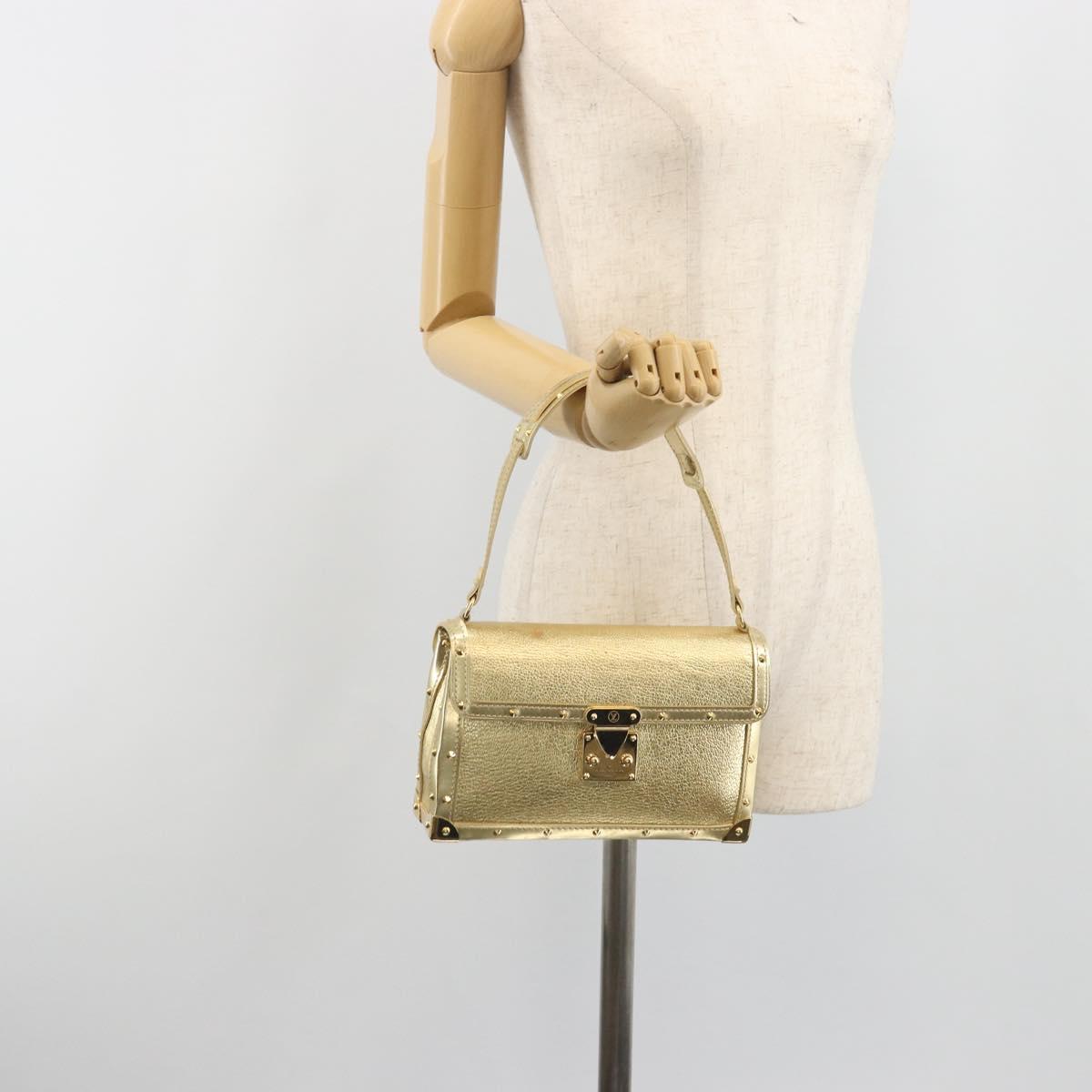 LOUIS VUITTON Suhari Emerble Shoulder Bag Leather Gold LV Auth 192434V