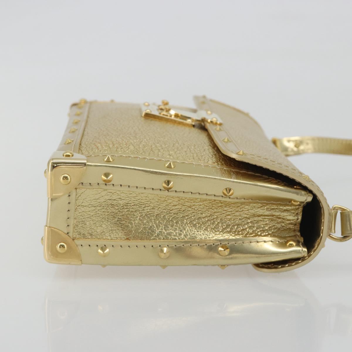 LOUIS VUITTON Suhari Emerble Shoulder Bag Leather Gold LV Auth 192434V