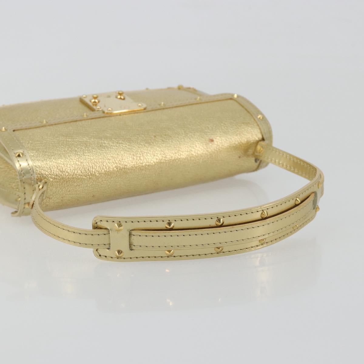 LOUIS VUITTON Suhari Emerble Shoulder Bag Leather Gold LV Auth 192434V