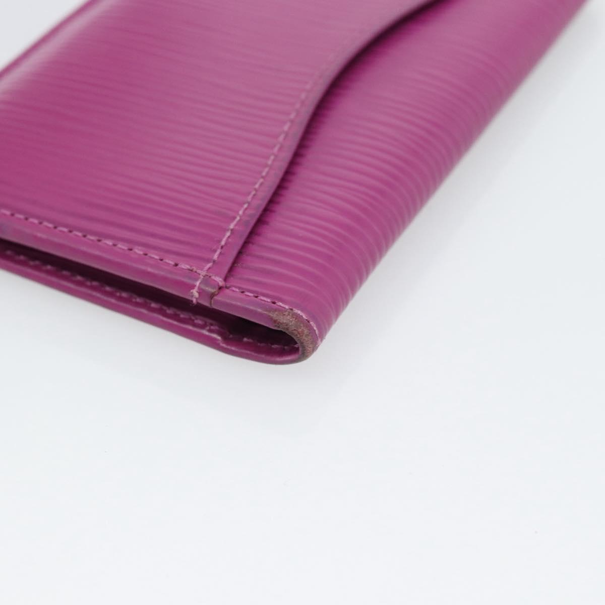 LOUIS VUITTON Epi Organizer De Poch Card Case Wine Red LV Auth 192440A