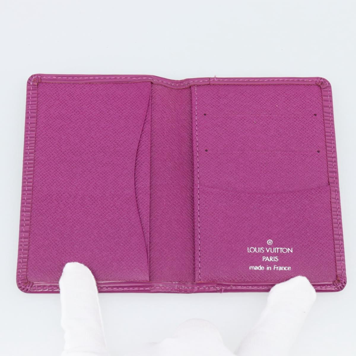 LOUIS VUITTON Epi Organizer De Poch Card Case Wine Red LV Auth 192440A