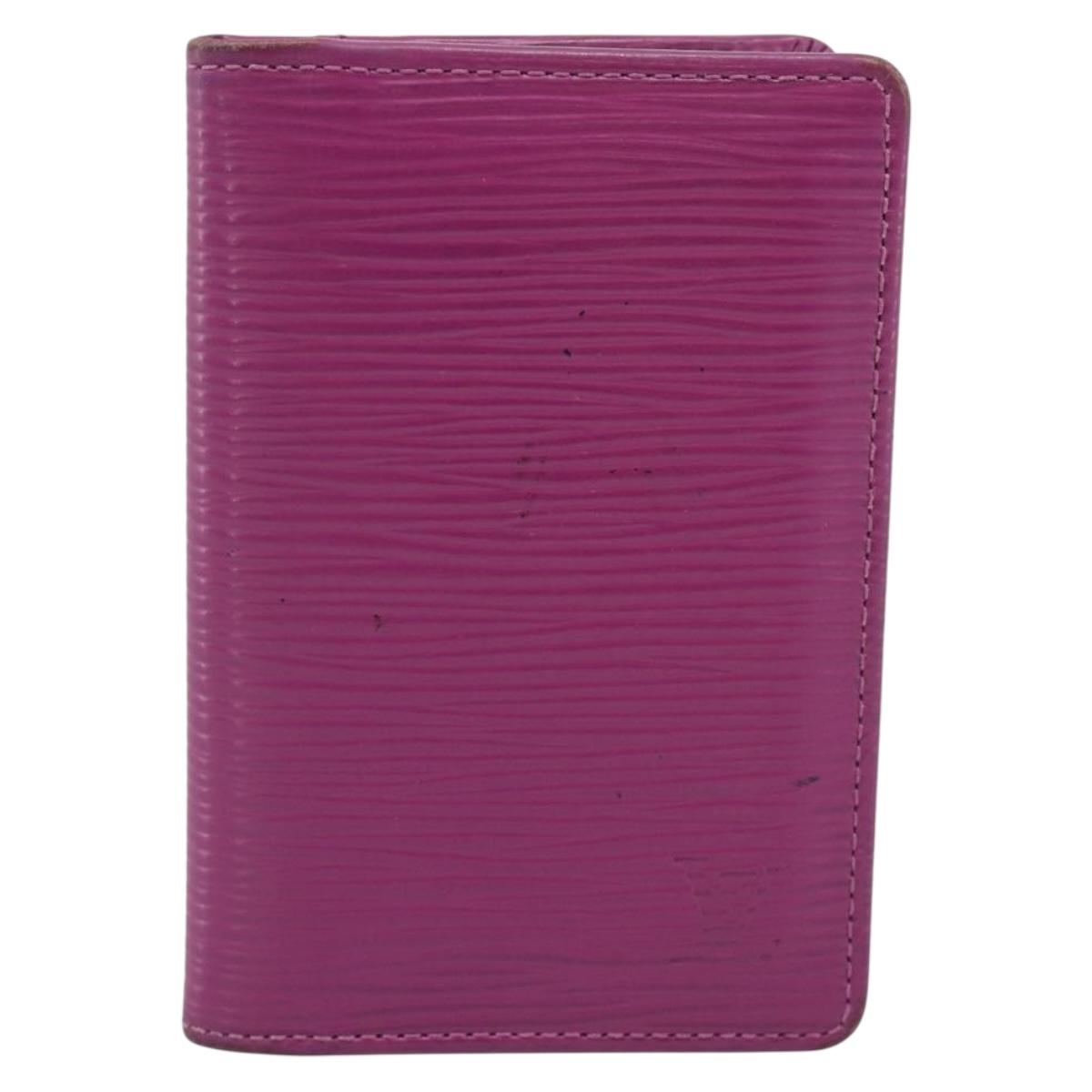 LOUIS VUITTON Epi Organizer De Poch Card Case Wine Red LV Auth 192440A