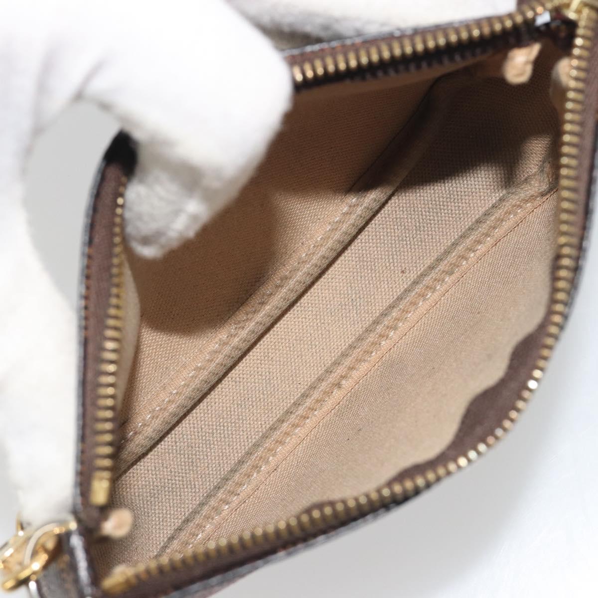 LOUIS VUITTON Damier Ebene Trunk Mini Pochette Accessoires N41433 Auth 192441A