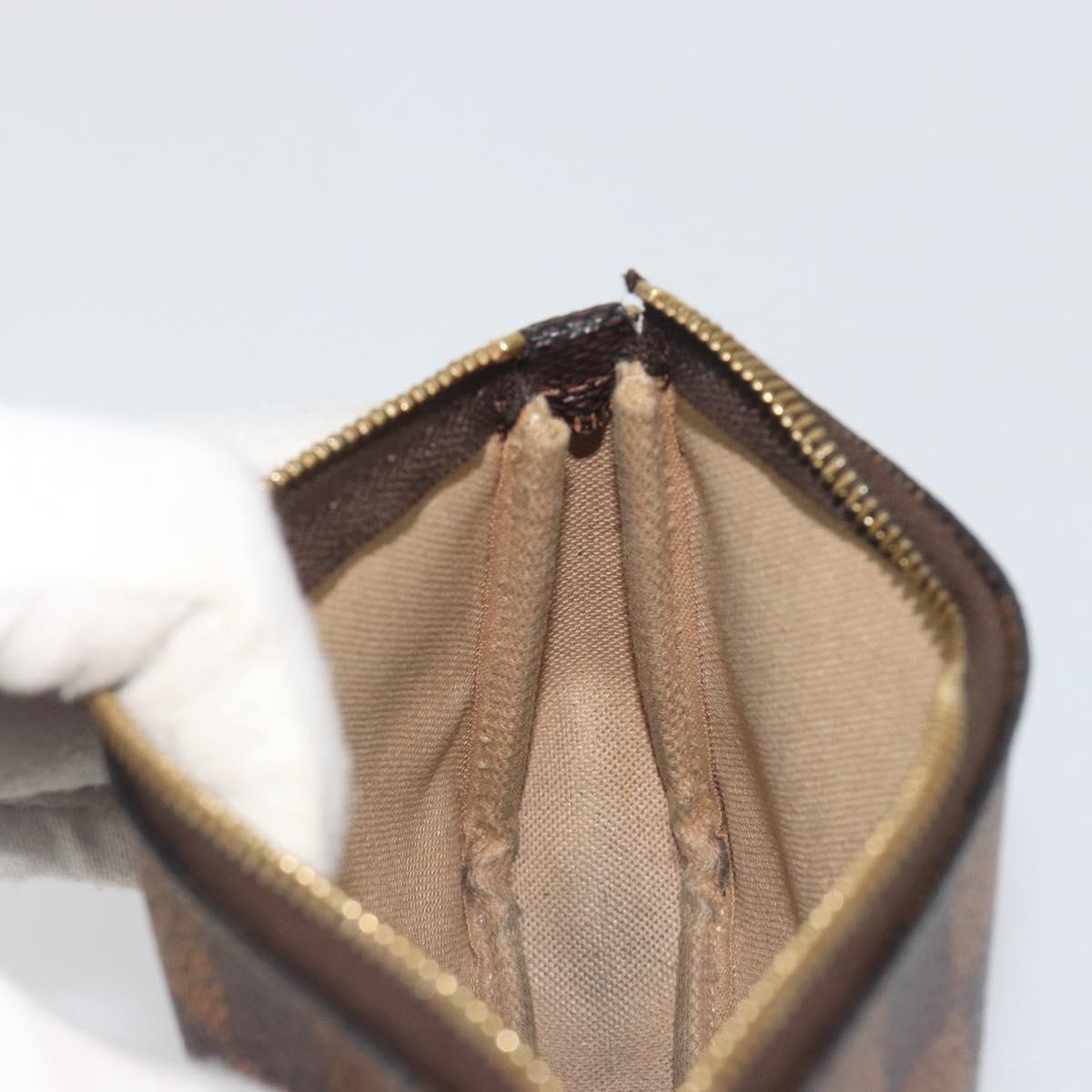 LOUIS VUITTON Damier Ebene Trunk Mini Pochette Accessoires N41433 Auth 192441A
