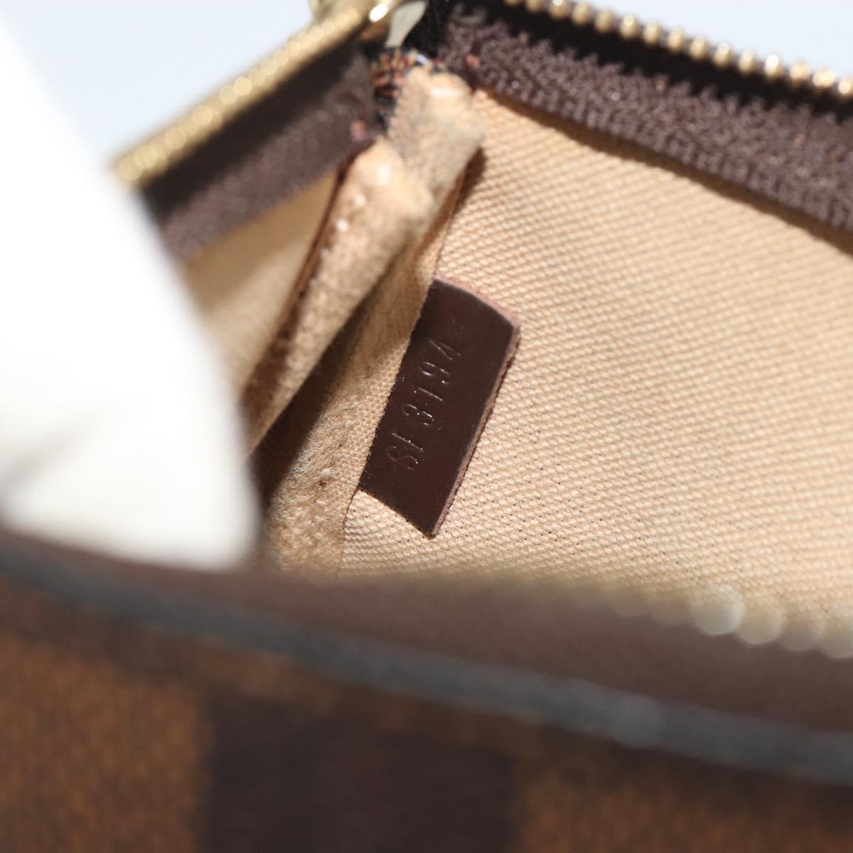 LOUIS VUITTON Damier Ebene Trunk Mini Pochette Accessoires N41433 Auth 192441A