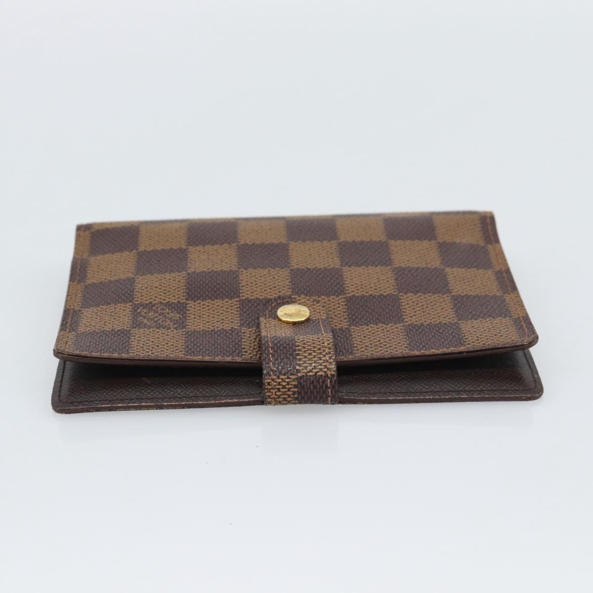 LOUIS VUITTON Damier Ebene Agenda PM Day Planner Cover R20700 LV Auth 192442