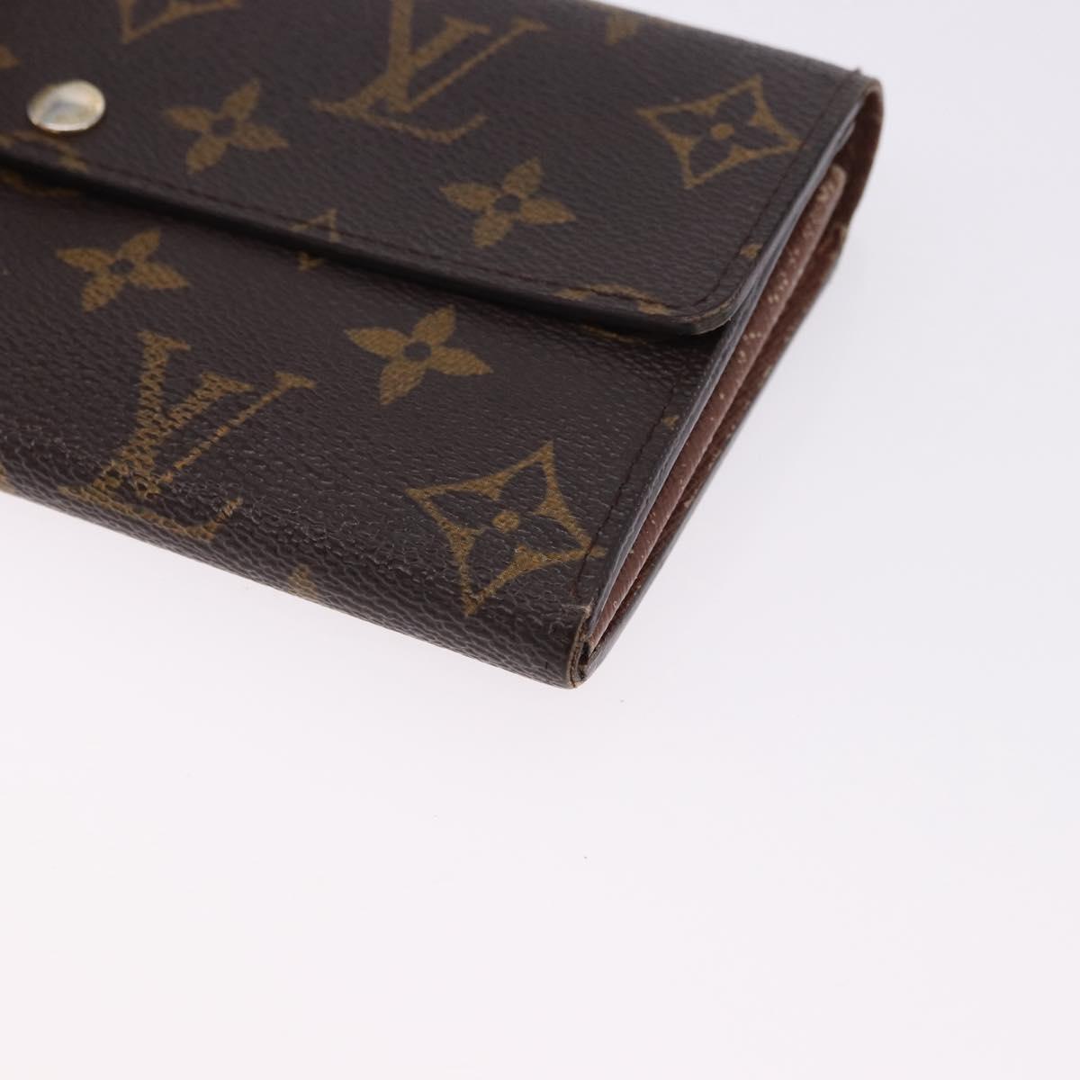LOUIS VUITTON Monogram Portefeuille Sarah Long Wallet M61734 LV Auth 192444
