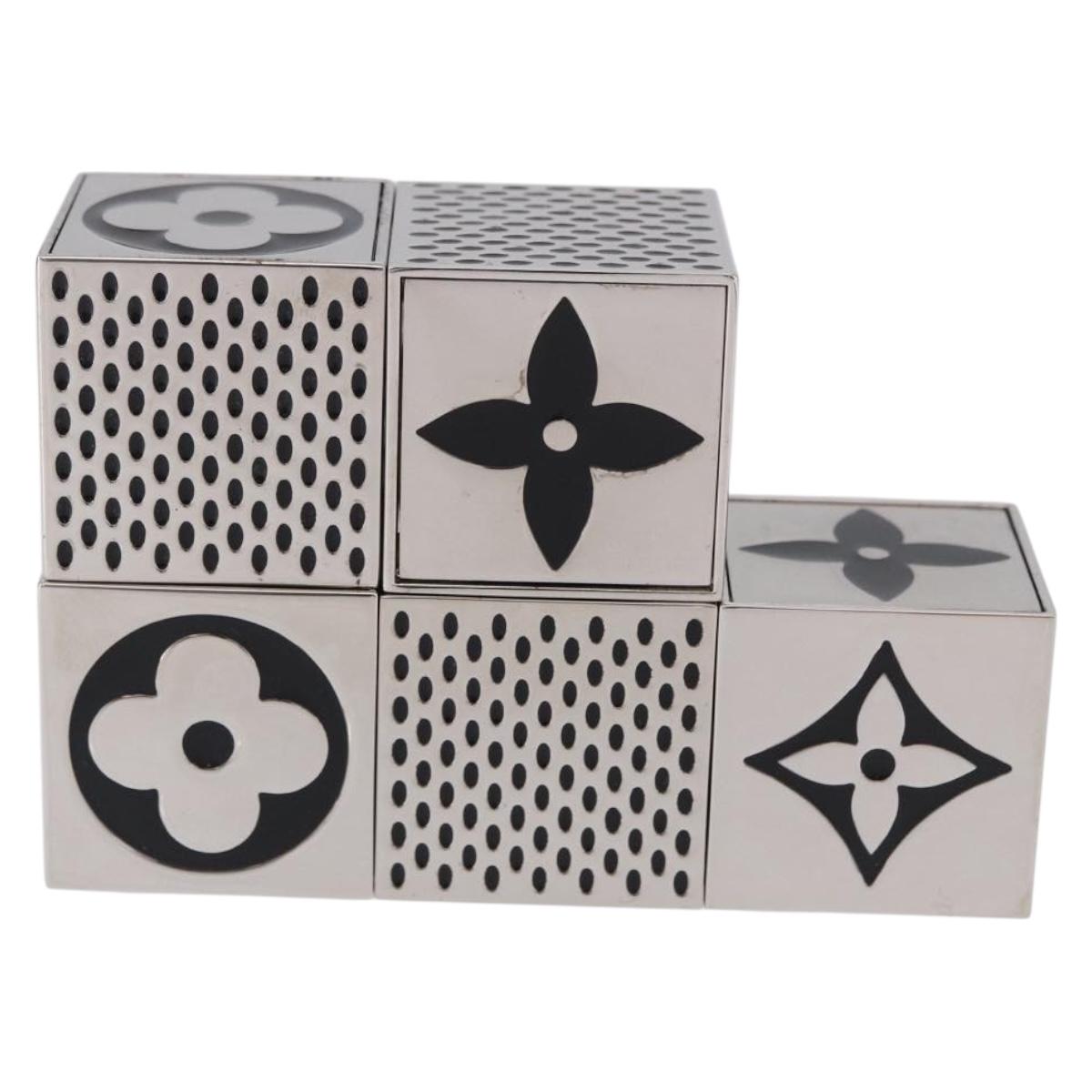 LOUIS VUITTON LV Cube Game metal Silver M99454 LV Auth 192445