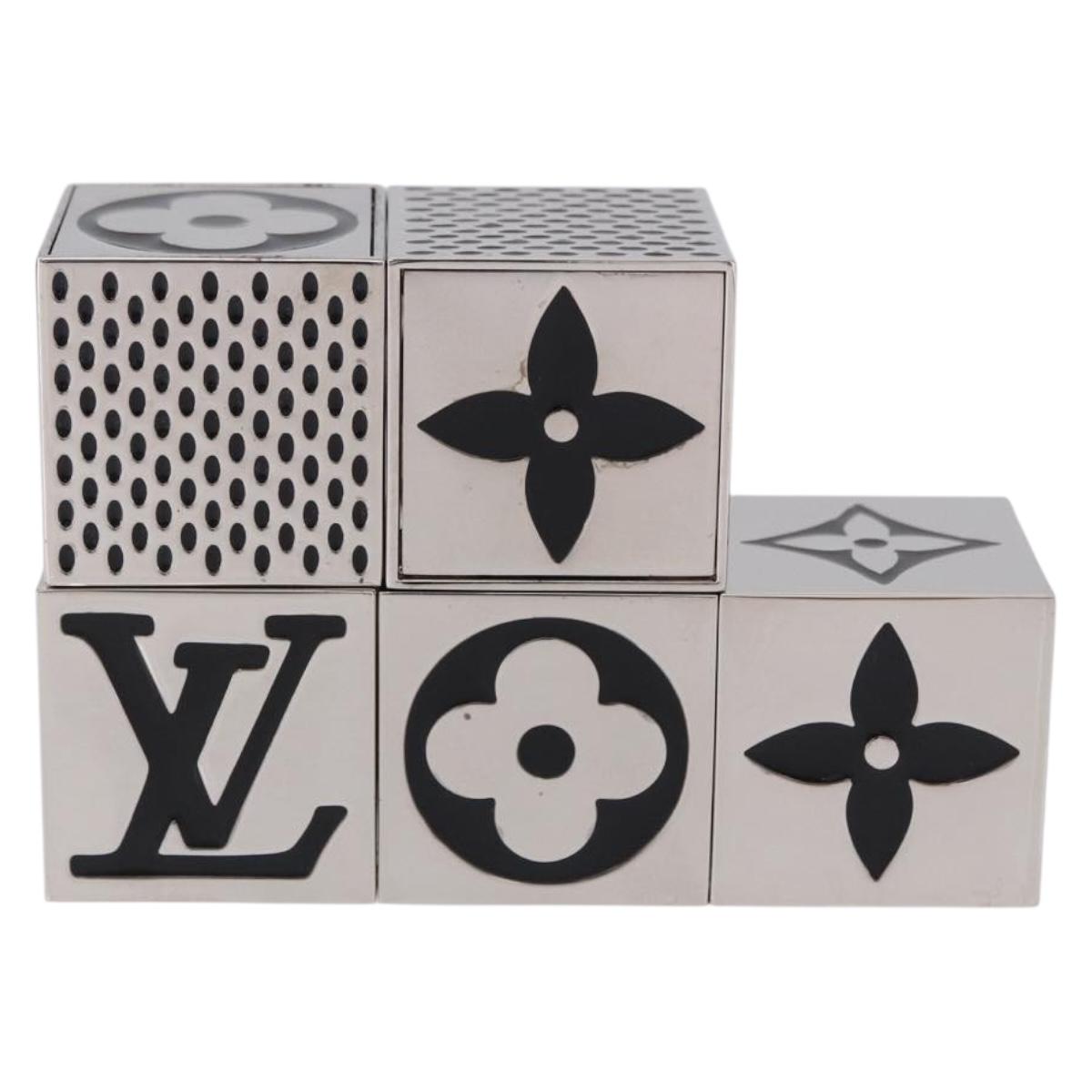 LOUIS VUITTON LV Cube Game metal Silver M99454 LV Auth 192445
