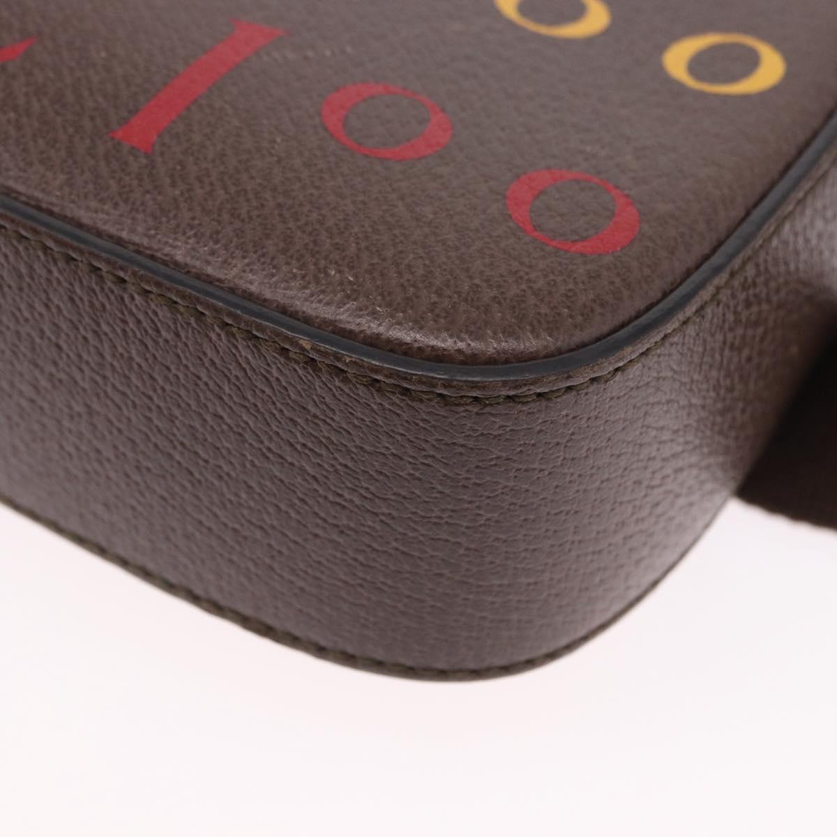 GUCCI Waist Bag Leather Brown Gold 602695 527066 Auth 192452V