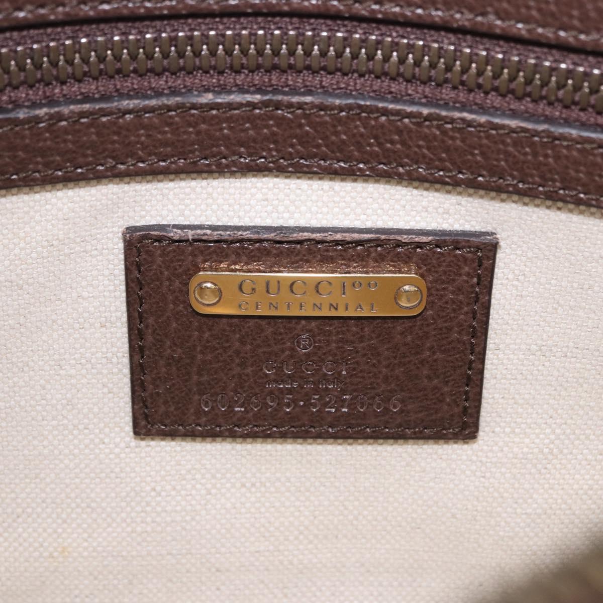 GUCCI Waist Bag Leather Brown Gold 602695 527066 Auth 192452V