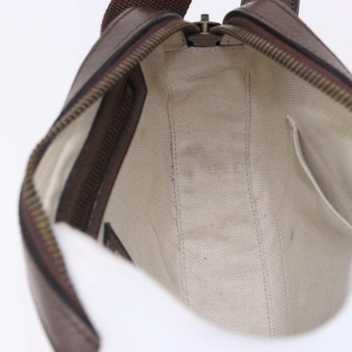 GUCCI Waist Bag Leather Brown Gold 602695 527066 Auth 192452V