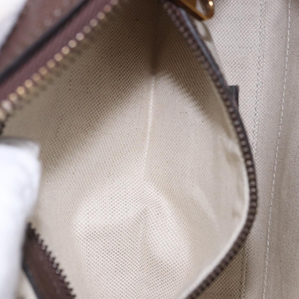 GUCCI Waist Bag Leather Brown Gold 602695 527066 Auth 192452V