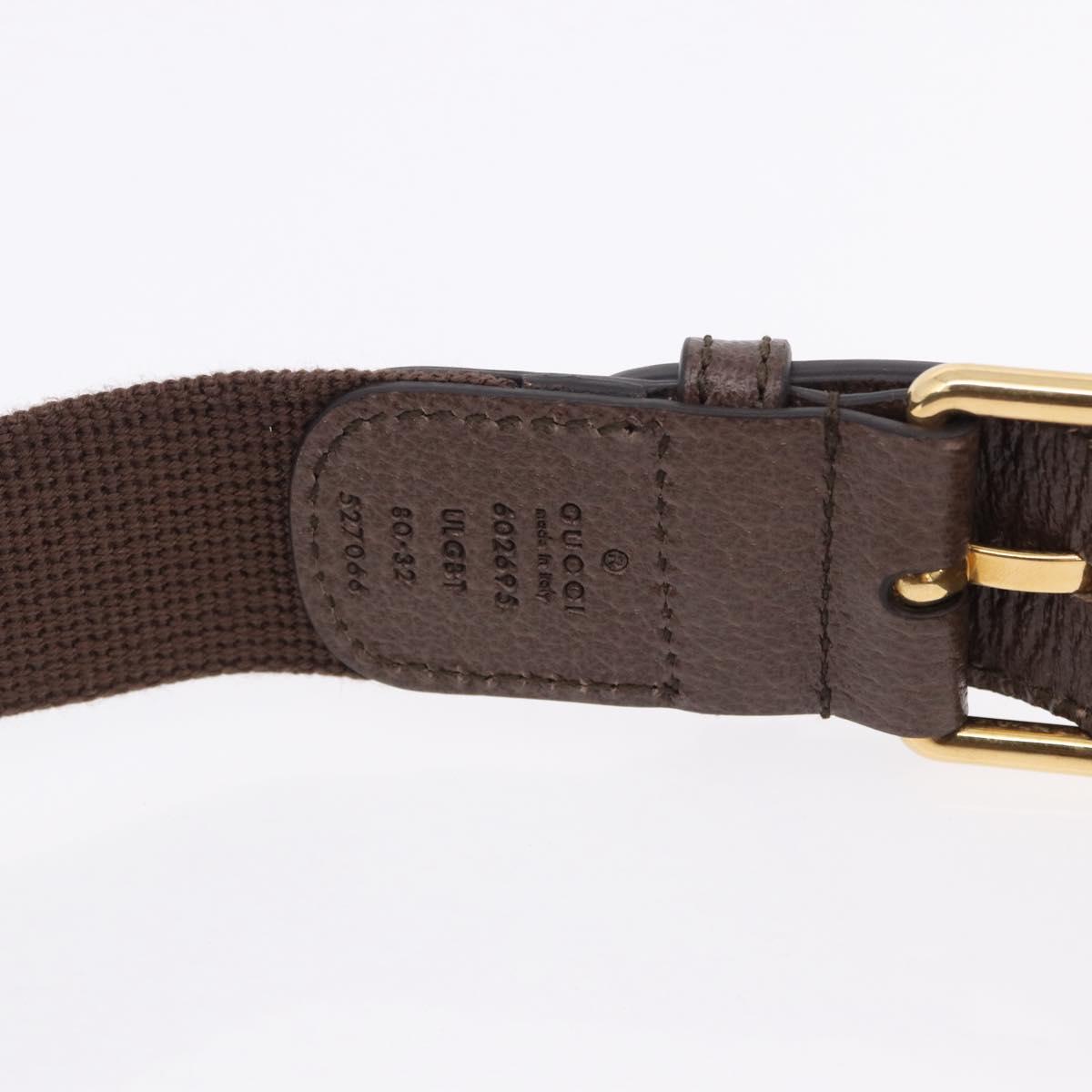 GUCCI Waist Bag Leather Brown Gold 602695 527066 Auth 192452V
