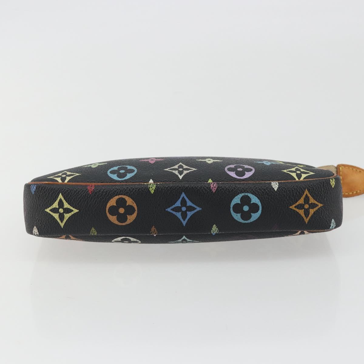 LOUIS VUITTON Multicolor Pochette Accessoires Pouch Black M92648 LV Auth 192454A